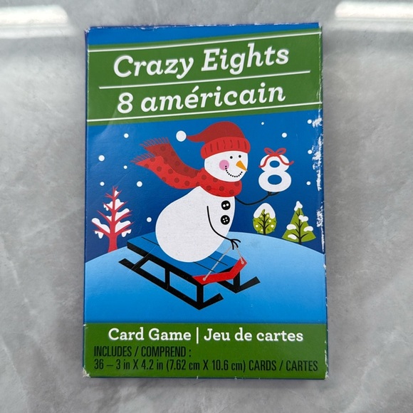 Kid's Winter Christmas Crazy Eights Card Game - Picture 1 of 11
